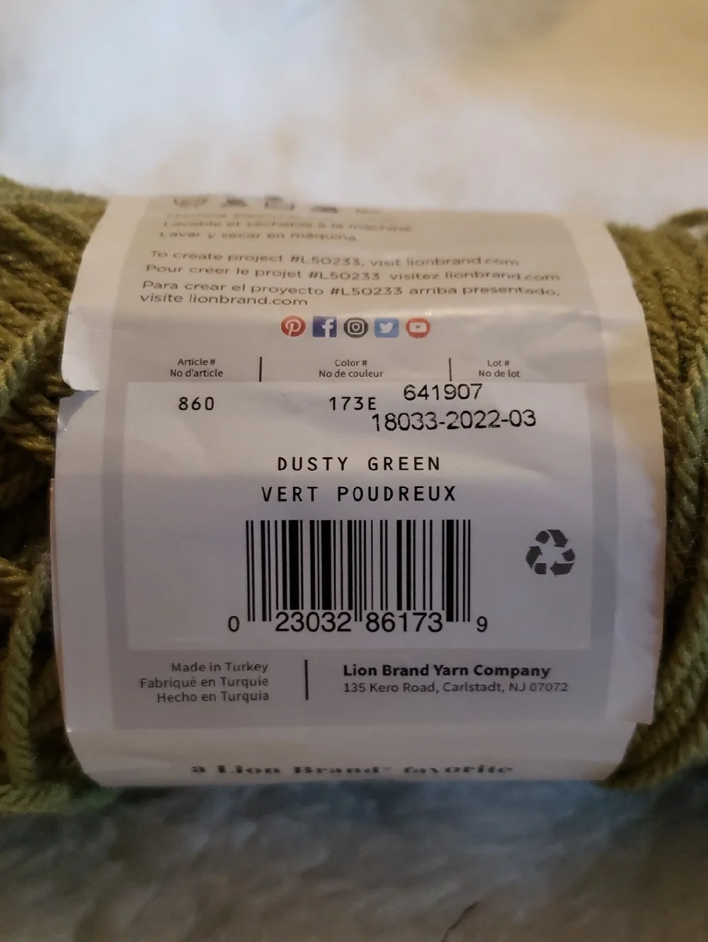 Vanna's Choice Soft Acrylic Yarn Skeins - Greens & Yellow